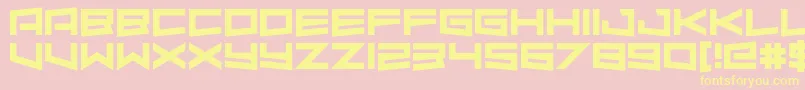 AlmondRocks Font – Yellow Fonts on Pink Background