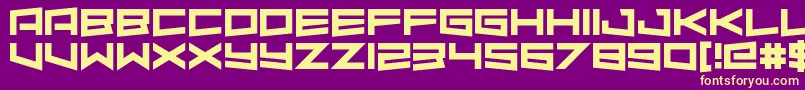 AlmondRocks Font – Yellow Fonts on Purple Background