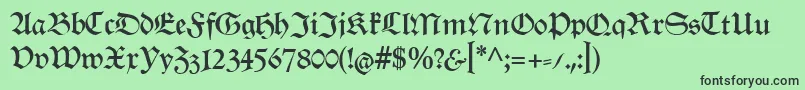 RenataCat Font – Black Fonts on Green Background