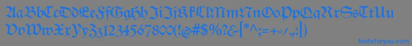 RenataCat Font – Blue Fonts on Gray Background