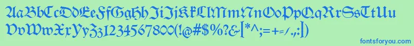 RenataCat Font – Blue Fonts on Green Background