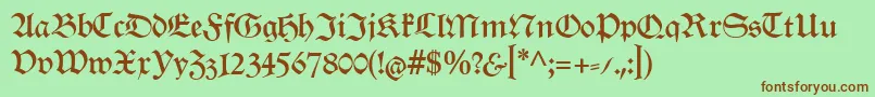RenataCat Font – Brown Fonts on Green Background