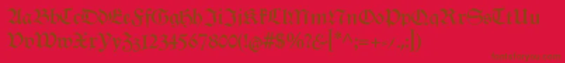 RenataCat Font – Brown Fonts on Red Background