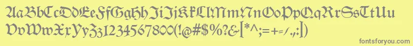 フォントRenataCat – 黄色の背景に灰色の文字