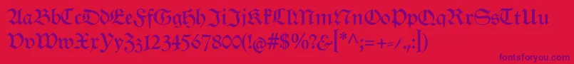 RenataCat Font – Purple Fonts on Red Background