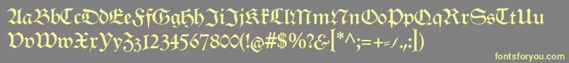 RenataCat Font – Yellow Fonts on Gray Background