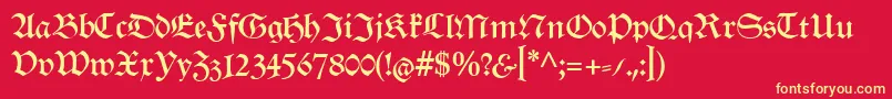 RenataCat Font – Yellow Fonts on Red Background