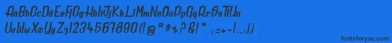 Шрифт DailyQuantum – чёрные шрифты на синем фоне