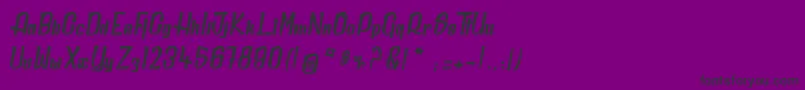 DailyQuantum-Schriftart – Schwarze Schriften auf violettem Hintergrund