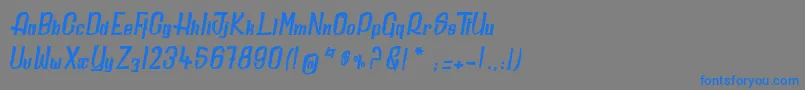 DailyQuantum-Schriftart – Blaue Schriften auf grauem Hintergrund