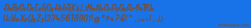 DailyQuantum Font – Brown Fonts on Blue Background