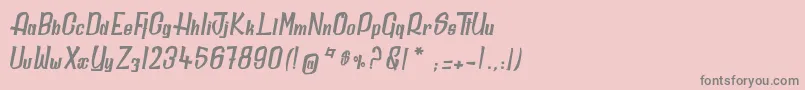 フォントDailyQuantum – ピンクの背景に灰色の文字