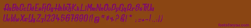 DailyQuantum Font – Purple Fonts on Brown Background