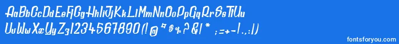 DailyQuantum Font – White Fonts on Blue Background