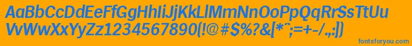 HamburgDemiboldita Font – Blue Fonts on Orange Background