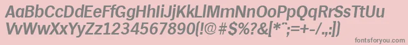 HamburgDemiboldita Font – Gray Fonts on Pink Background