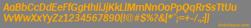 HamburgDemiboldita Font – Orange Fonts on Gray Background