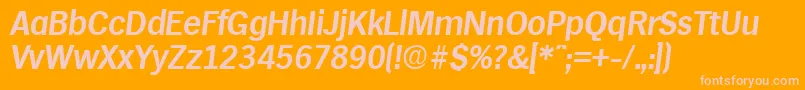 HamburgDemiboldita Font – Pink Fonts on Orange Background