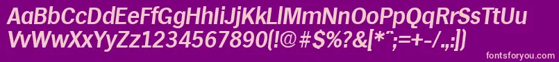 HamburgDemiboldita Font – Pink Fonts on Purple Background