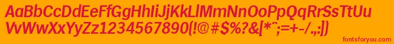 HamburgDemiboldita Font – Red Fonts on Orange Background