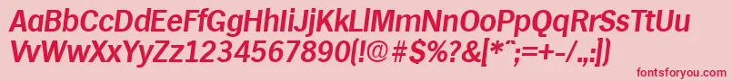 More about HamburgDemiboldita Font HamburgDemiboldita Font – Red Fonts on Pink Background