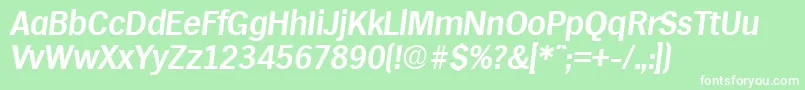 HamburgDemiboldita Font – White Fonts on Green Background