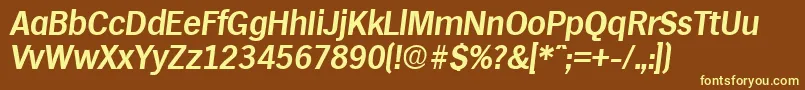 HamburgDemiboldita Font – Yellow Fonts on Brown Background