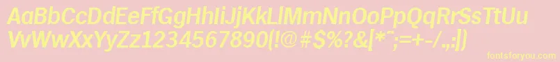 HamburgDemiboldita Font – Yellow Fonts on Pink Background