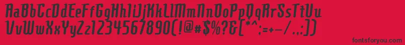 Comons Font – Black Fonts on Red Background