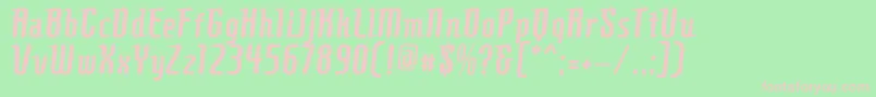 Comons Font – Pink Fonts on Green Background