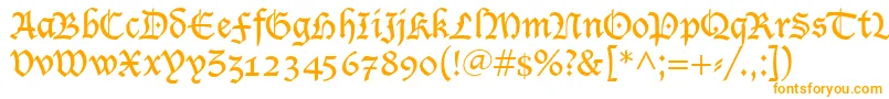 LucidaBlackletter Font – Orange Fonts on White Background