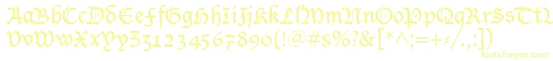 LucidaBlackletter-Schriftart – Gelbe Schriften