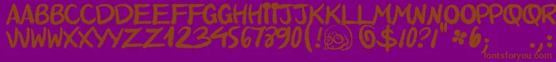 QuinquennialHk Font – Brown Fonts on Purple Background