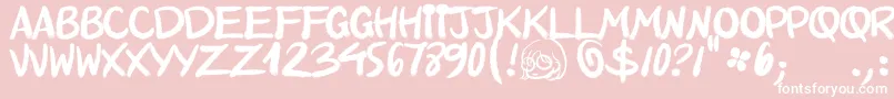 QuinquennialHk Font – White Fonts on Pink Background