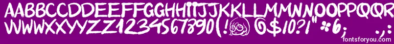 QuinquennialHk Font – White Fonts on Purple Background