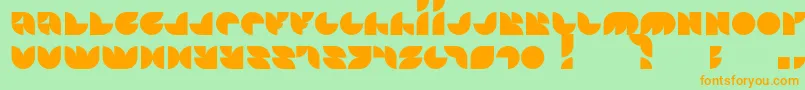 Otscookie Font – Orange Fonts on Green Background