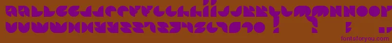 Otscookie Font – Purple Fonts on Brown Background