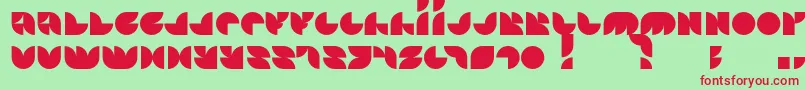 Otscookie Font – Red Fonts on Green Background