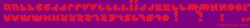 フォントOtscookie – 紫の背景に赤い文字