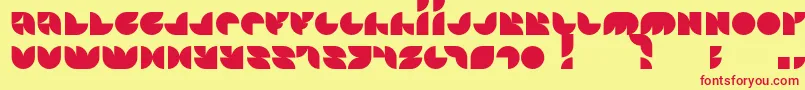 Otscookie Font – Red Fonts on Yellow Background