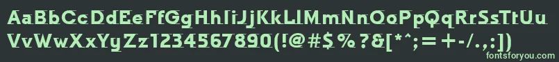 Шрифт OdysseeItcBold – зелёные шрифты на чёрном фоне