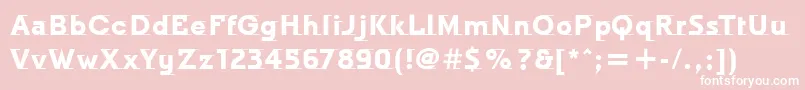 OdysseeItcBold-fontti – valkoiset fontit vaaleanpunaisella taustalla