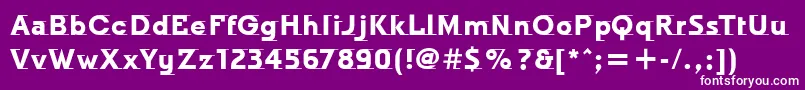 OdysseeItcBold-fontti – valkoiset fontit violetilla taustalla