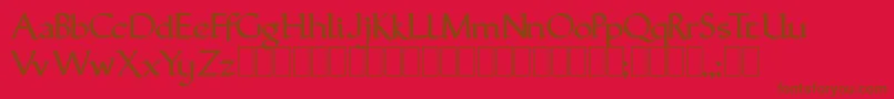 FinalromanMedium Font – Brown Fonts on Red Background