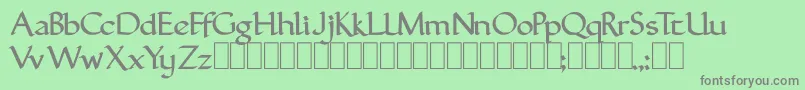 FinalromanMedium Font – Gray Fonts on Green Background