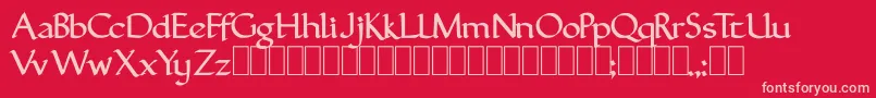 FinalromanMedium Font – Pink Fonts on Red Background