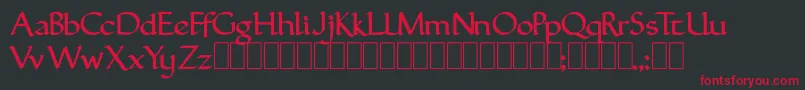 FinalromanMedium Font – Red Fonts on Black Background
