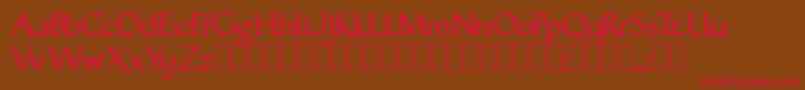FinalromanMedium Font – Red Fonts on Brown Background