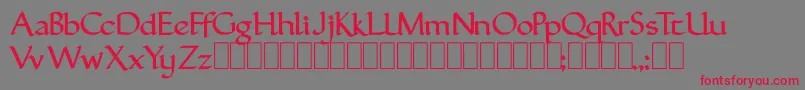 FinalromanMedium Font – Red Fonts on Gray Background