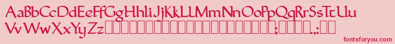 fuente FinalromanMedium – Fuentes Rojas Sobre Fondo Rosa